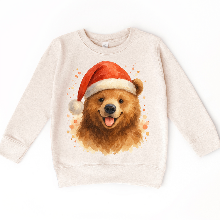Christmas Honey Bear Santa T-Shirt - Kids Christmas Tee