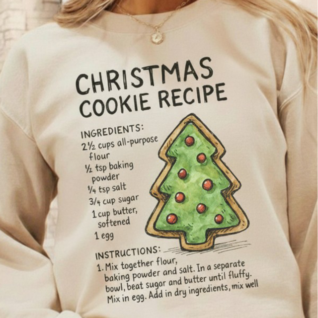 Christmas Cookie Receipt Sweatshirt  - Cookie Crew Christmas Sweater