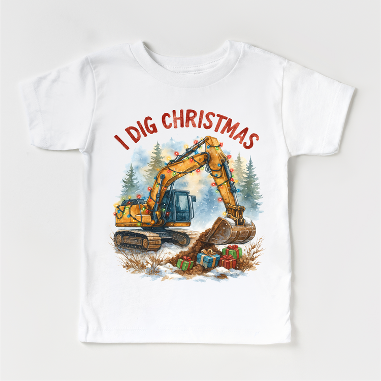 I Dig Christmas Excavator Christmas Shirt - Christmas Tee