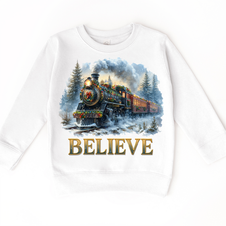 Polar Express Christmas Train Sweatshirt - Locomotive Xmas Tee