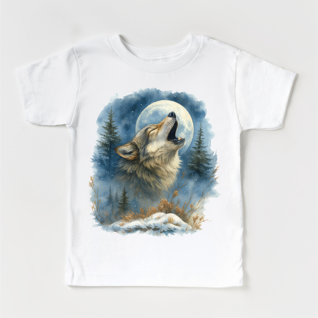 Wolf Howling At The Moon Retro 90's Shirt - Wildlife Tee