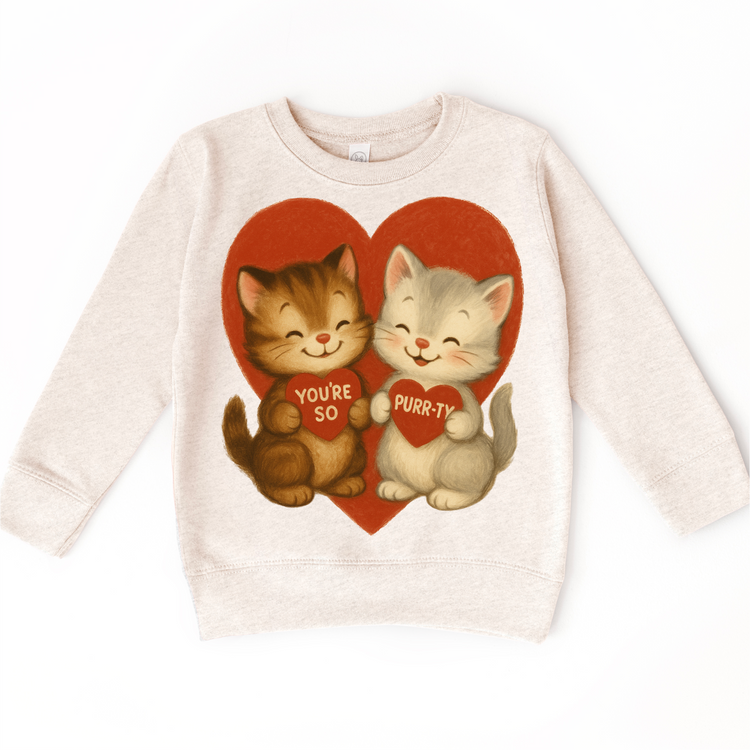 Retro You're So Purr-Ty Kitty Cat Valeintine's Day Shirt - Vintage Valeintine Tee