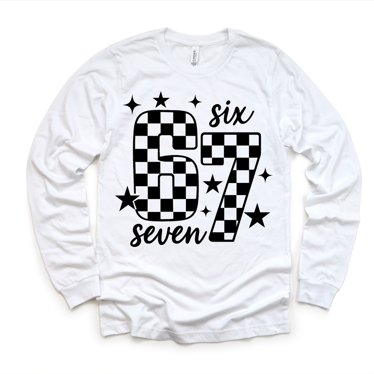 Checkered Six Seven Viral Shirt -  67 Tee