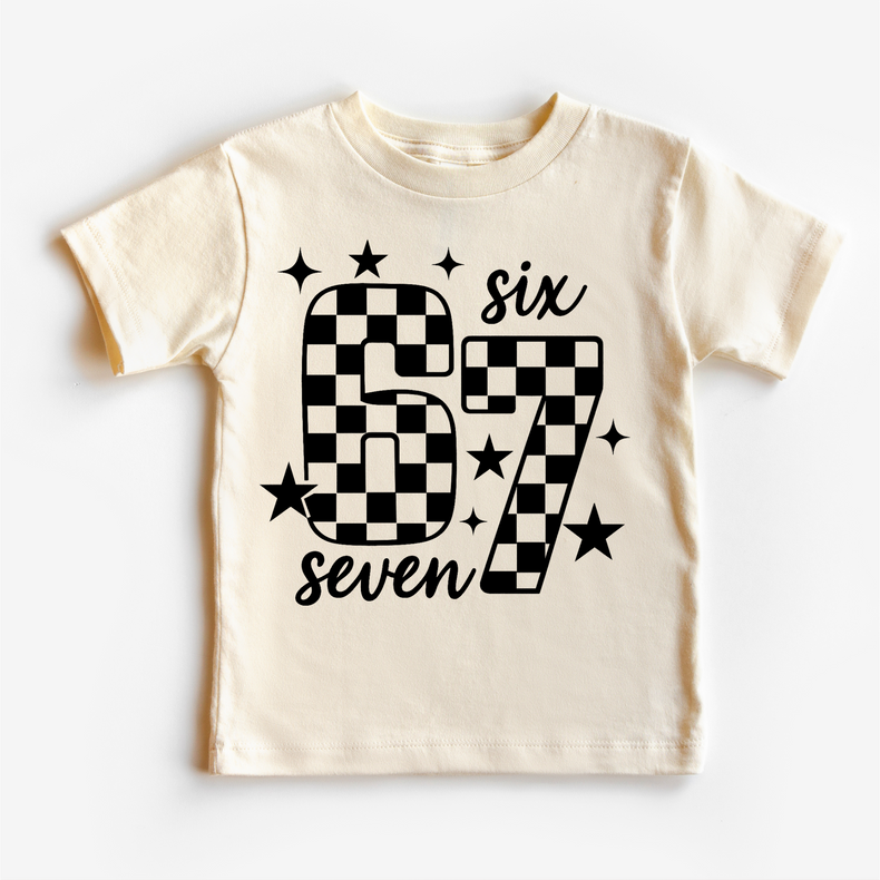 Checkered Six Seven Viral Shirt -  67 Tee
