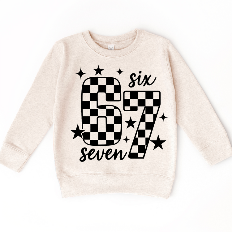 Checkered Six Seven Viral Shirt -  67 Tee