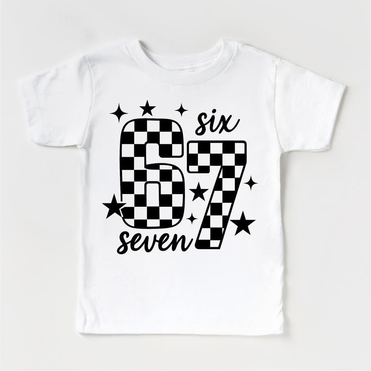 Checkered Six Seven Viral Shirt -  67 Tee
