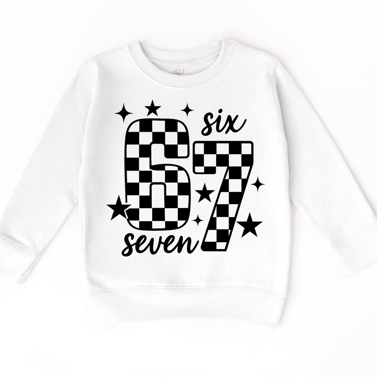Checkered Six Seven Viral Shirt -  67 Tee