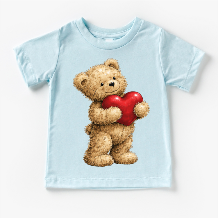 Teddy Bear Holding A Heart Valeintine's Day Shirt - Valeintine Tee