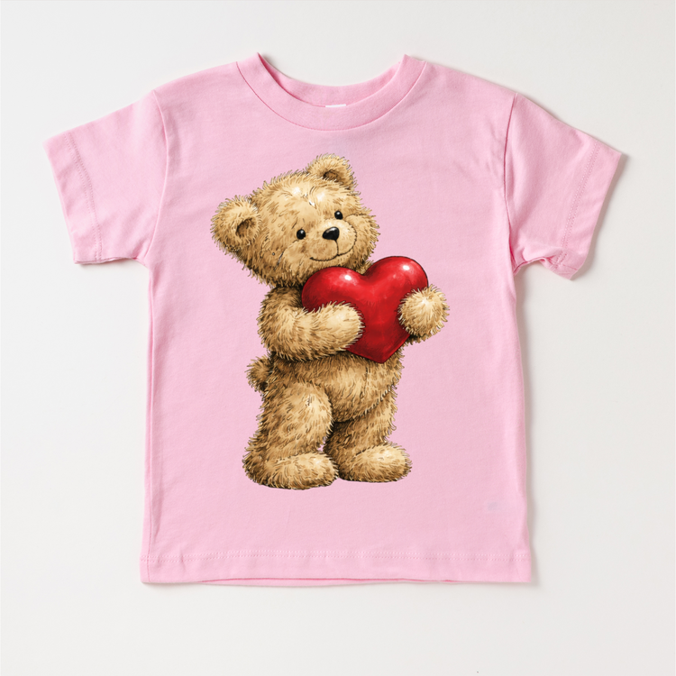 Teddy Bear Holding A Heart Valeintine's Day Shirt - Valeintine Tee