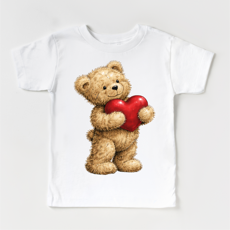 Teddy Bear Holding A Heart Valeintine's Day Shirt - Valeintine Tee