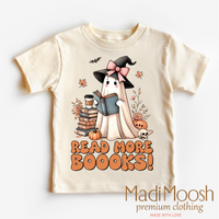 Read More Boooks, Halloween graphic T-shirt by Madi Moosh