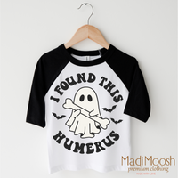 I Found This Humerus design on a black-accented shirt.