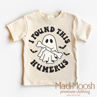 I Found This Humerus, Halloween graphic T-shirt by Madi Moosh