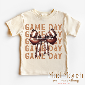 Football and Bows Game Day Shirt - Football Tee