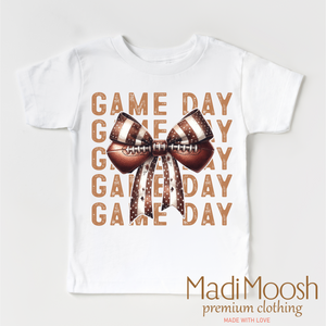 Football and Bows Game Day Shirt - Football Tee