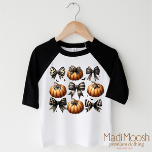 Pumpkin And Bows Fall Shirt - Halloween Tee