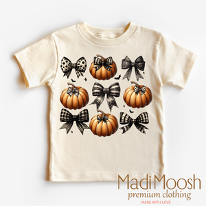 Pumpkin And Bows Fall Shirt - Halloween Tee