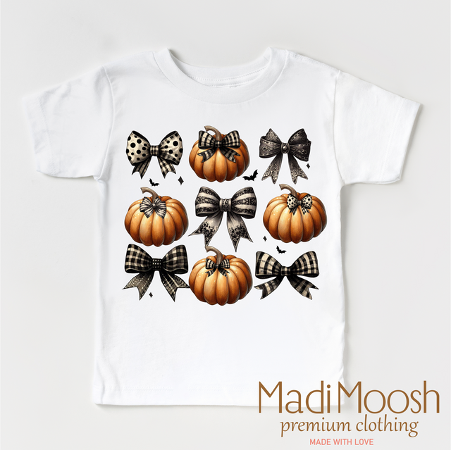 Pumpkin And Bows Fall Shirt - Halloween Tee