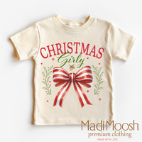 Christmas Girly Bow graphic T-shirt by Madi Moosh