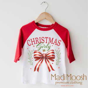 Christmas Girly Bow Shirt - Christmas Tee