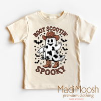 Boot Scootin' Spooky, Halloween graphic T-shirt by Madi Moosh