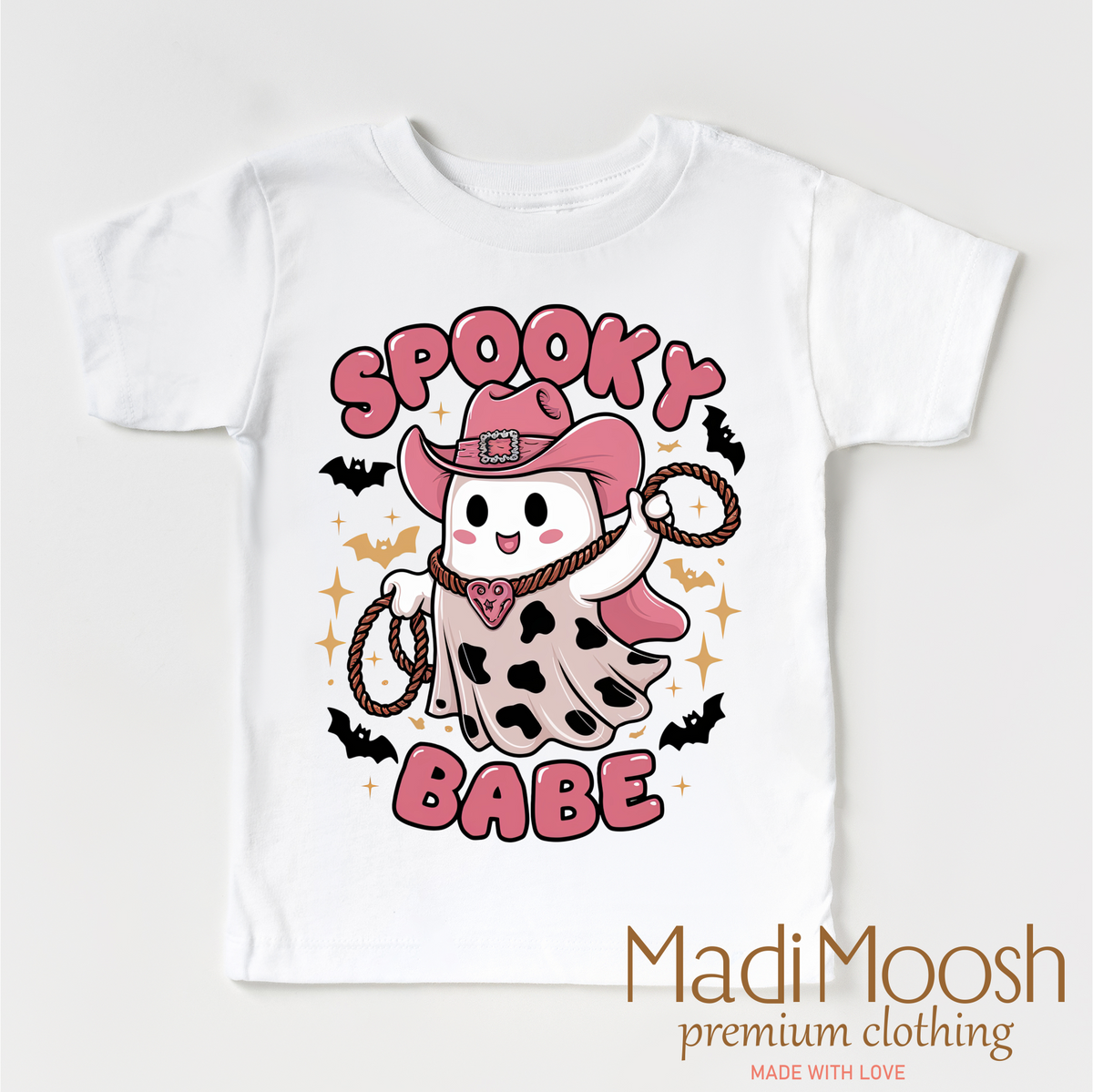 Spooky Babe, Halloween graphic T-shirt by Madi Moosh