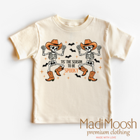 Tis The Season To Be Spooky Cowboy Version, Halloween graphic T-shirt by Madi Moosh