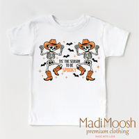 Tis The Season To Be Spooky Cowboy Version design on a white garment.