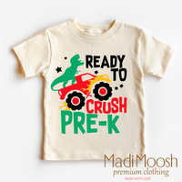 I'm Ready To Crush Pre-K Dinosaur Monster Truck, Back To School graphic T-shirt by Madi Moosh