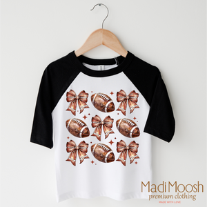 Football And Bows Coquette Shirt - Football Tee