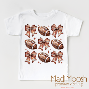 Football And Bows Coquette Shirt - Football Tee