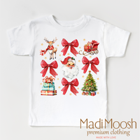 Santa Bows and Christmas Shirt by Madi Moosh