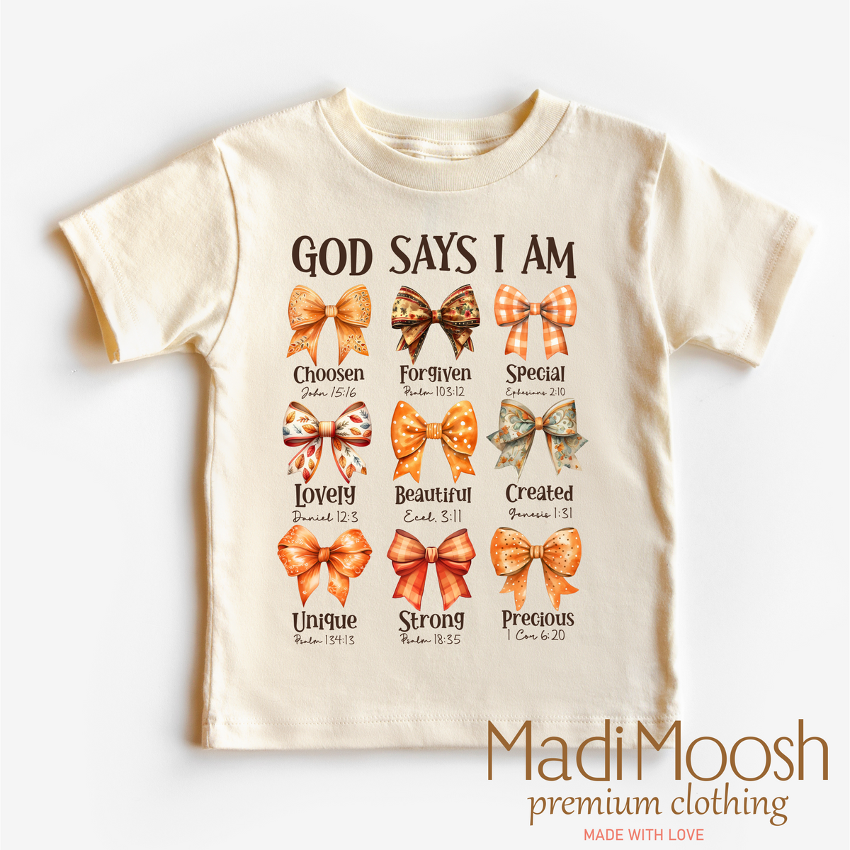 God Says I Am Christian Fall graphic T-shirt by Madi Moosh