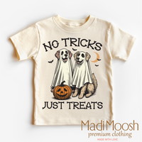 No Tricks Just Treats Halloween, Cute Halloween graphic T-shirt by Madi Moosh