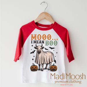 Moo I Mean Boo Retro Halloween Shirt - Country Halloween Tee