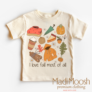 I Love Fall Most Of All Shirt - Autumn Tee