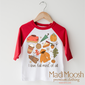 I Love Fall Most Of All Shirt - Autumn Tee