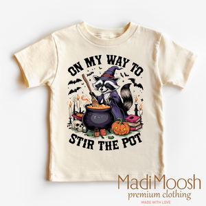 On My Way To Stir The Pot Witch Shirt - Halloween Tee