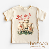 Bah-La-La-La Lamb Christmas, County Christmas graphic T-shirt by Madi Moosh
