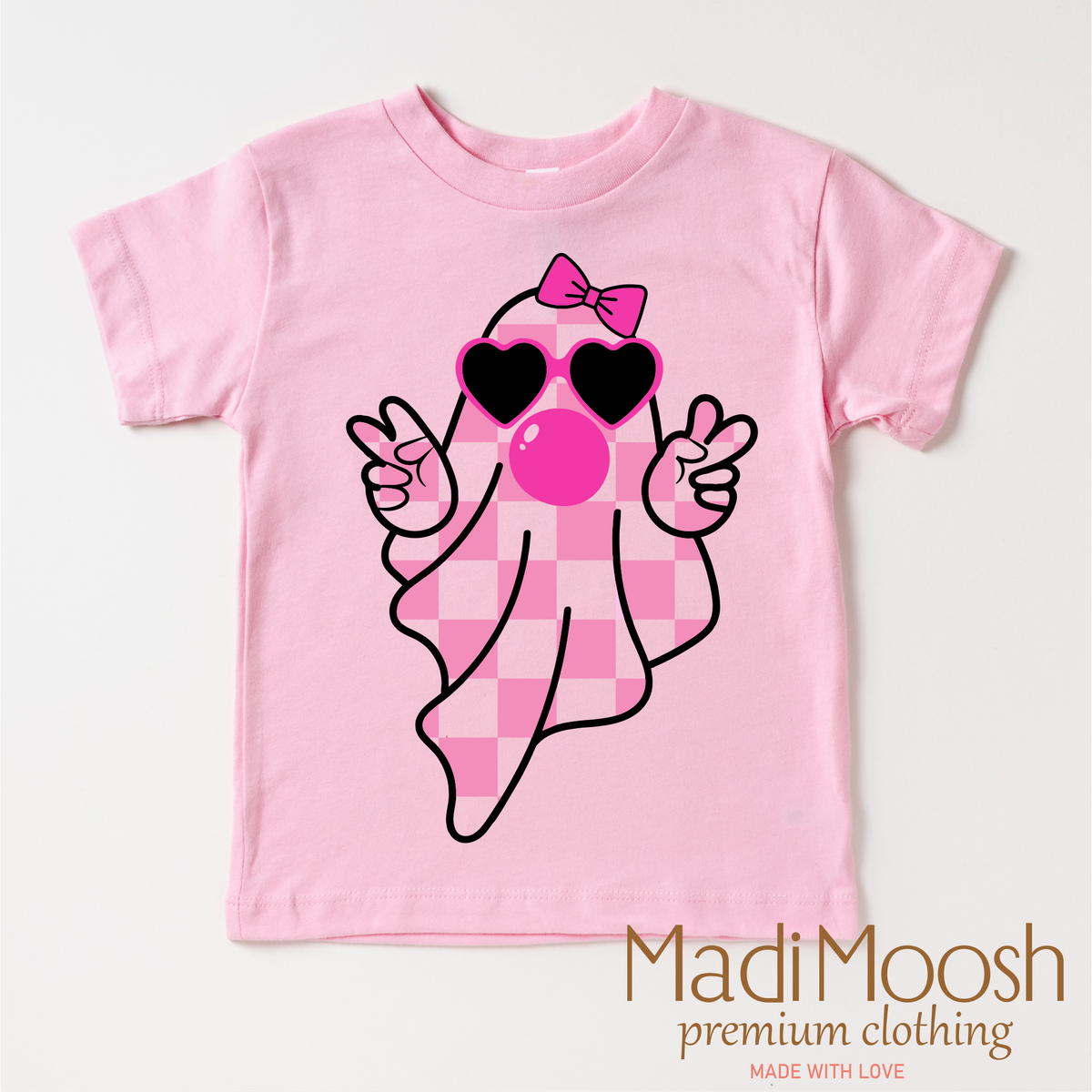 Cute Ghost Blowing Bubbles Halloween Shirt by Madi Moosh
