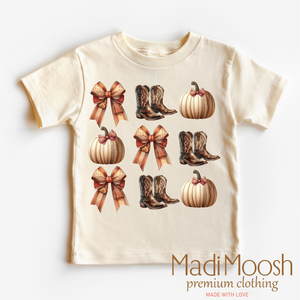 Cowboy Boots And Pumpkins Shirt - Fall Tee