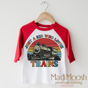 Just A Kid Who Loves Trains Shirt - Train Tee