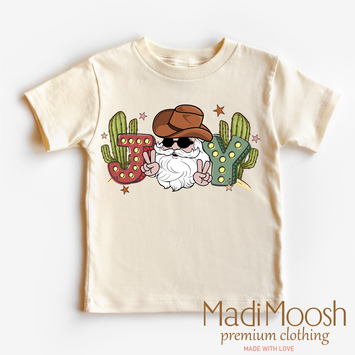 Cowboy Santa Christmas, Western Christmas graphic T-shirt by Madi Moosh