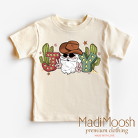 Cowboy Santa Christmas, Western Christmas graphic T-shirt by Madi Moosh