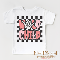 Wild Child Halloween, Cute Halloween graphic T-shirt by Madi Moosh