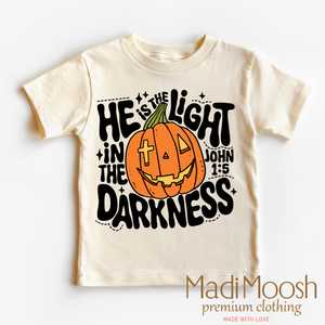 He Is The Light In The Darkness Christian Shirt - Halloween Tee