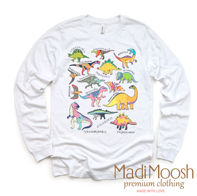 Names Of Dinosaurs Shirt - Dinosaur Tee
