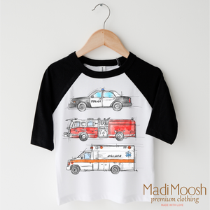 Emergency Vehicle  Shirt - Firefighter Tee