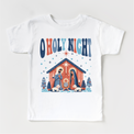 O Holy Night original artwork on White short sleeve shirt