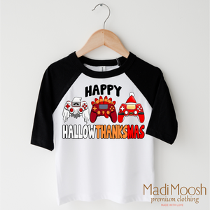 Happy HallowThanksMas Shirt - Halloween Gaming Tee